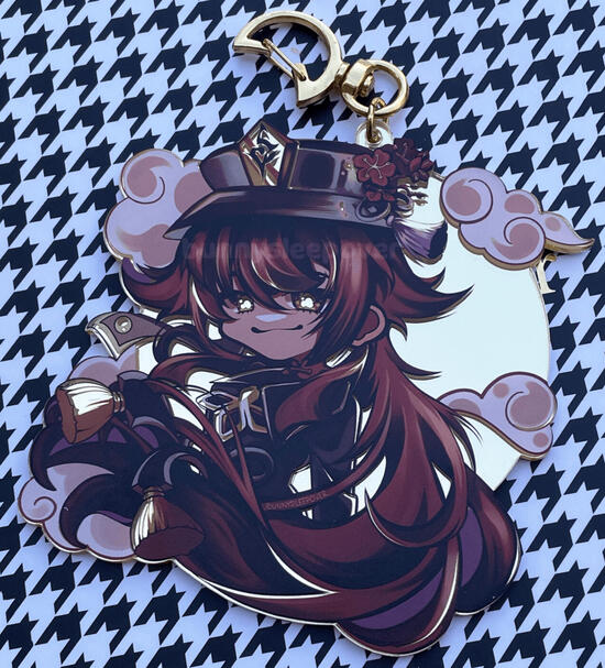 Genshin Impact gold mirror keychain